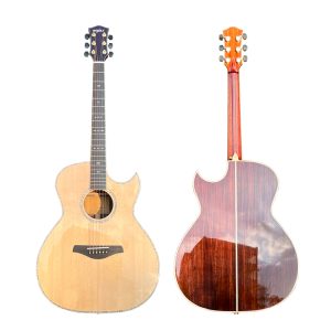 Cutaway Grand Auditorium Shape All Solid Spruce Top Acoustic Guitar