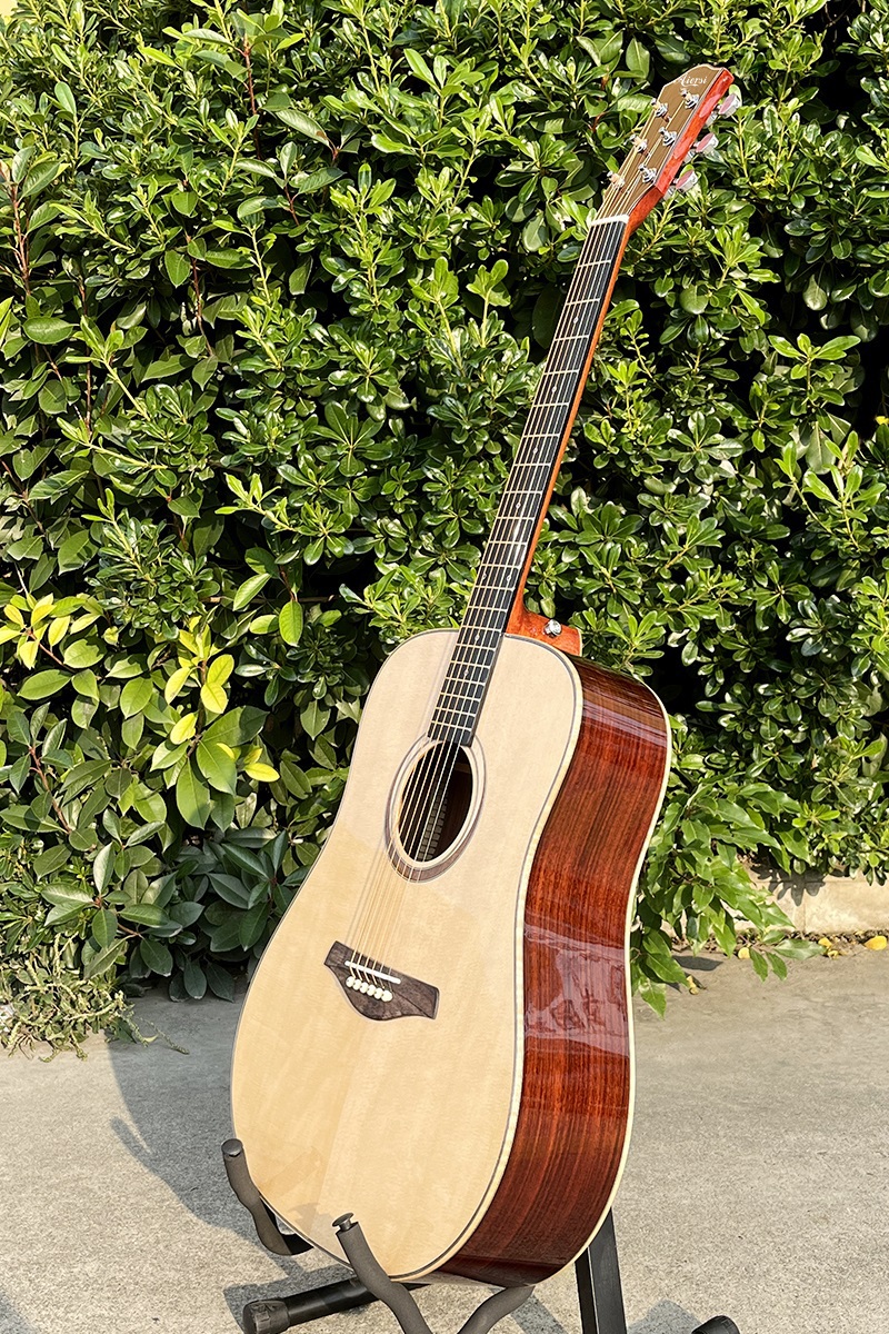 All Solid Spruce Top Rosewood Body Dreadnought Acoustic Guitar