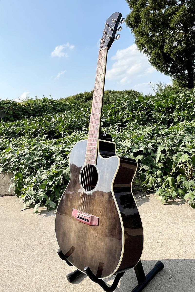 Grand Auditorium Style Vintage Blackburst Solid Spruce Top Body Acoustic Guitar
