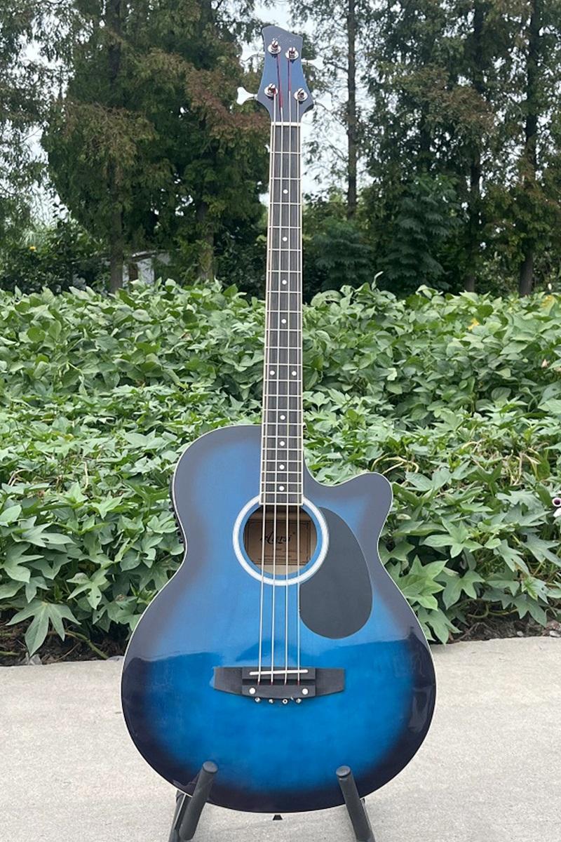 Blueburst Colour 4 String Electric Acoustic Bass