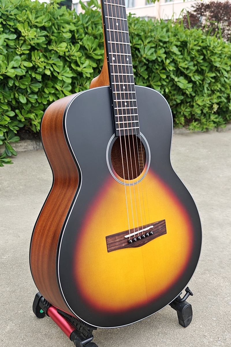 36 Inch Matt Sunburst Colour Acoustic Guitar - Image 5
