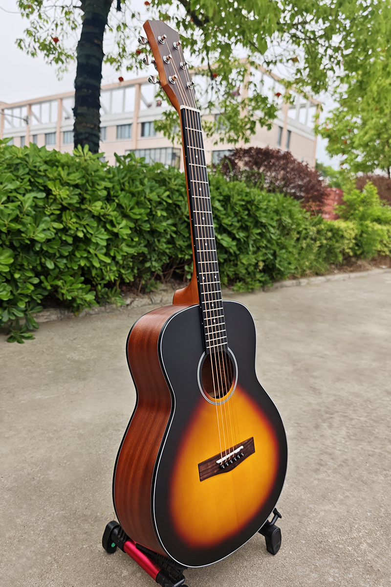 36 Inch Matt Sunburst Colour Acoustic Guitar - Image 3