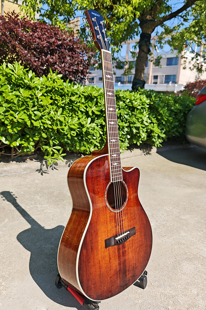 Grand Auditorium Style Vintage Redburst Solid Spruce Top Body Acoustic Guitar